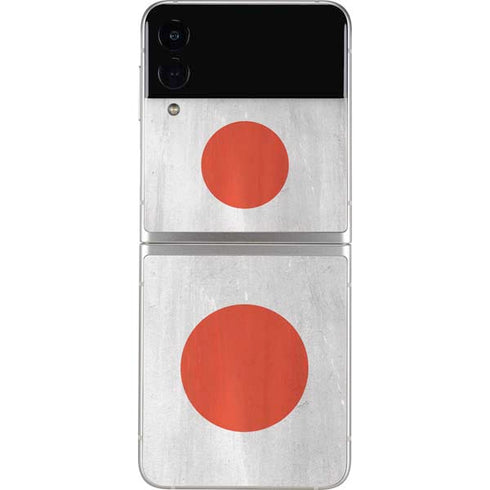 Japanese Flag Distressed Galaxy Z Flip4 5G Skin